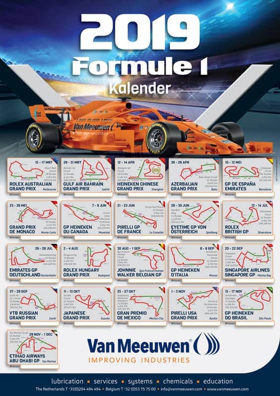 Montgomery Voorverkoop Botsing Formula1calendars.com | Calendar overview Formula 1 race on a poster