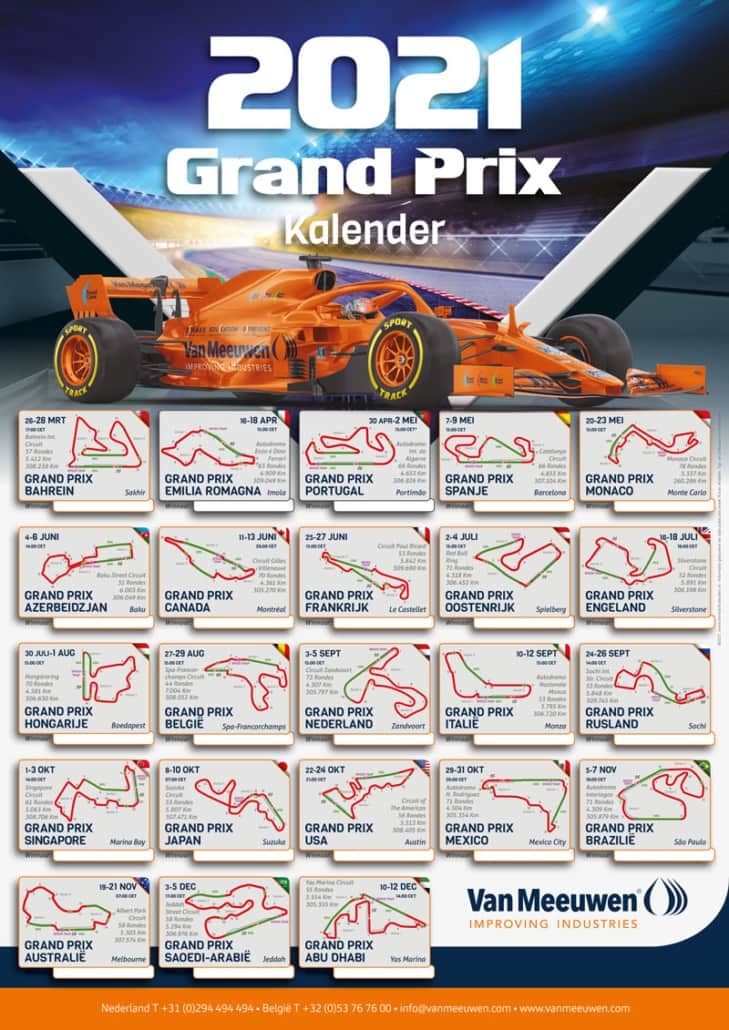 Formel1kalender De Kalender Ubersicht Formel 1 Rennen Posterplakat