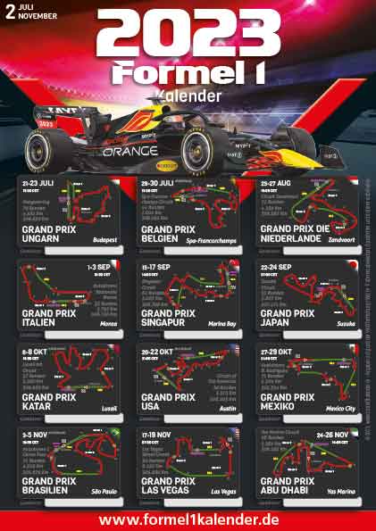 Formula1-Agenda-Kalender